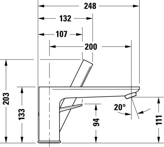 DURAVIT Wave 3-Loch Wannenarmatur mit Keramikmischsystem in Bronze Gebürstet