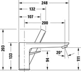 DURAVIT Wave 3-Loch Wannenarmatur mit Keramikmischsystem in Bronze Gebürstet