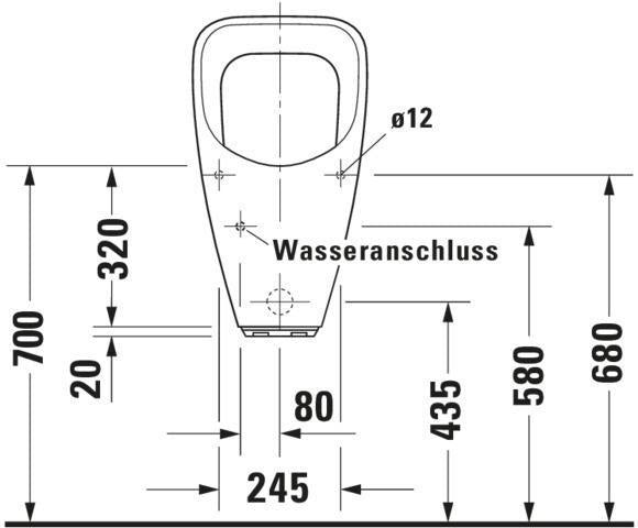DURAVIT Design Classics Urinal Utronic mit Batteriebetrieb, ohne Fliege, weiß
