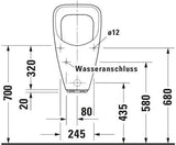 DURAVIT Design Classics Urinal Utronic mit Batteriebetrieb, ohne Fliege, weiß
