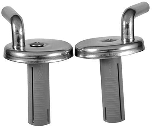 DURAVIT Scharnier-Set für WC-Sitz ohne Absenkautomatik, Edelstahl, 0061181000