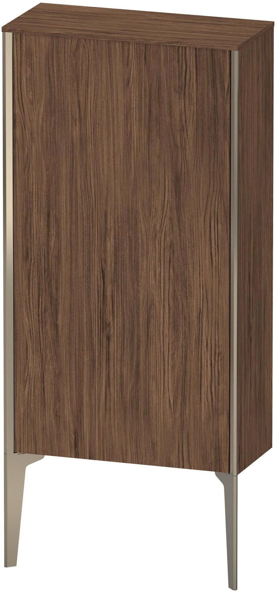 Duravit XViu Halbhochschrank 500 mm nussbaum dunkel matt mit Tip-on Technik
