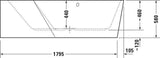 DURAVIT Paiova 5 Eckbadewanne 1900x1400 mm links, Sanitäracryl weiß, 2-Sitzer mit Überlauf