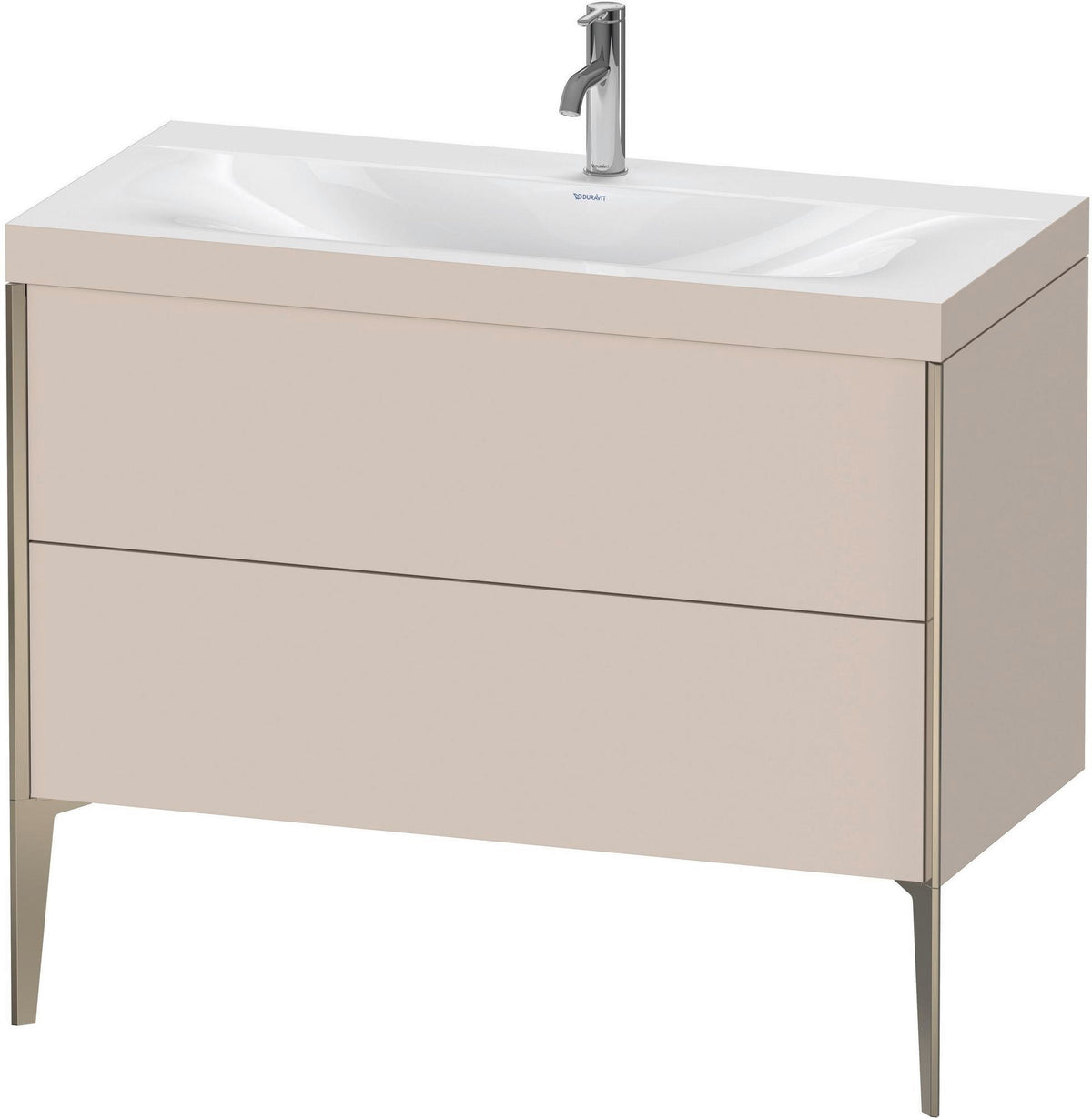 DURAVIT XViu c-bonded Waschtischset 1000 mm mit 2 Auszügen und Tip-on Technik