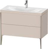 DURAVIT XViu c-bonded Waschtischset 1000 mm mit 2 Auszügen und Tip-on Technik