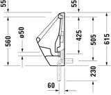 Duravit Design Classics Urinal Dura+ weiß, absaugend, ohne Deckel & Fliege, Zulauf hinten