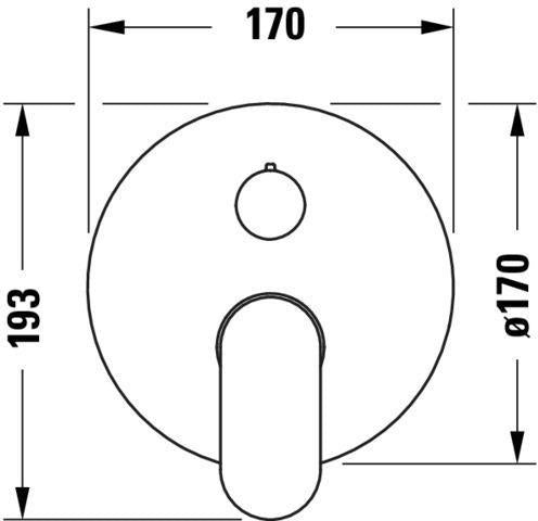 DURAVIT Wave Einhebel-Wannenmischer Unterputz mit Keramikmischsystem und Umstelleinheit in Chrom
