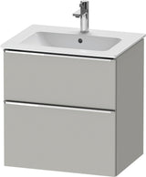 DURAVIT D-Neo Waschtischunterbau 610 mm Eiche Schwarz mit Bronze Griff – wandhängend