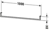 DURAVIT Handtuchhalter Universal rechteckig 500 mm Chrom Hochglanz – Montage unter Konsole