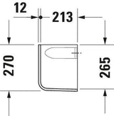 Duravit D-Code Halbsäule aus Sanitärkeramik, weiß, 215 x 213 x 280 mm, für 070545