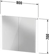 DURAVIT Spiegelschrank Ketho.2 800 mm mit LED-Beleuchtung, 2 Türen und Soft-Close