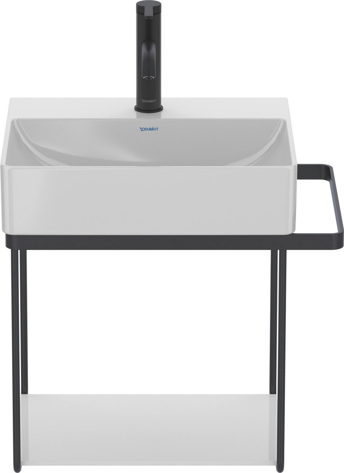 DURAVIT DuraSquare Handwaschbecken 450 mm mit Hahnlochbank, weiß, ohne Überlauf