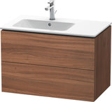 DURAVIT L-Cube Waschtischunterbau 820 mm betongrau matt – 2 Schubkästen, Becken links, wandhängend