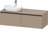 Duravit Ketho.2 Konsolen-Waschtischunterbau 1400 mm Betongrau Matt mit 2 Auszügen