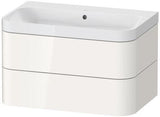 Duravit Waschtischset HAPPY D.2 PLUS 775x490mm ein Hahnloch taupe supermatt