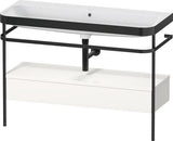 Duravit Waschtischset HAPPY D.2 PLUS 1175x490mm ein Hahnloch taupe supermatt