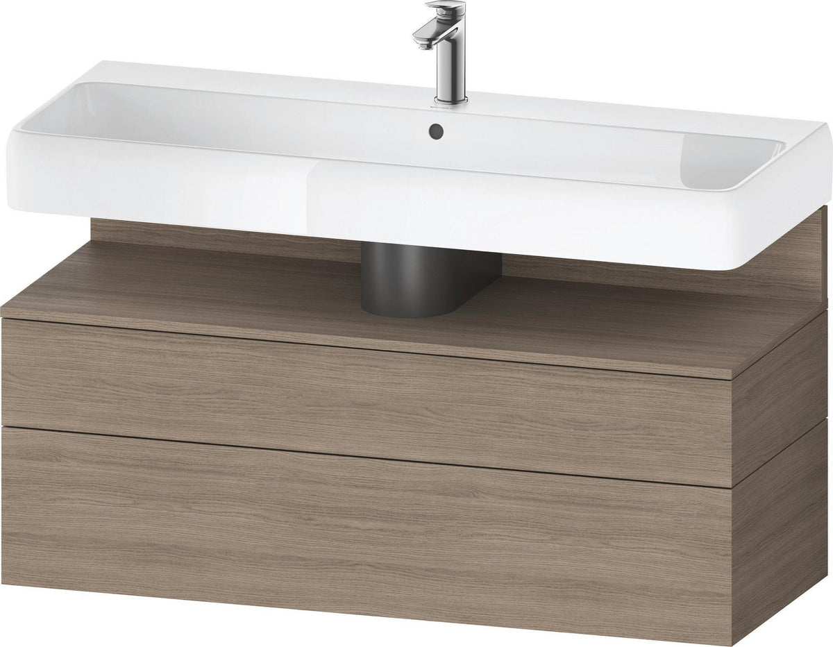 Duravit Qatego Waschtischunterbau 1190 mm Eiche Terra Matt mit Tip-On Technik