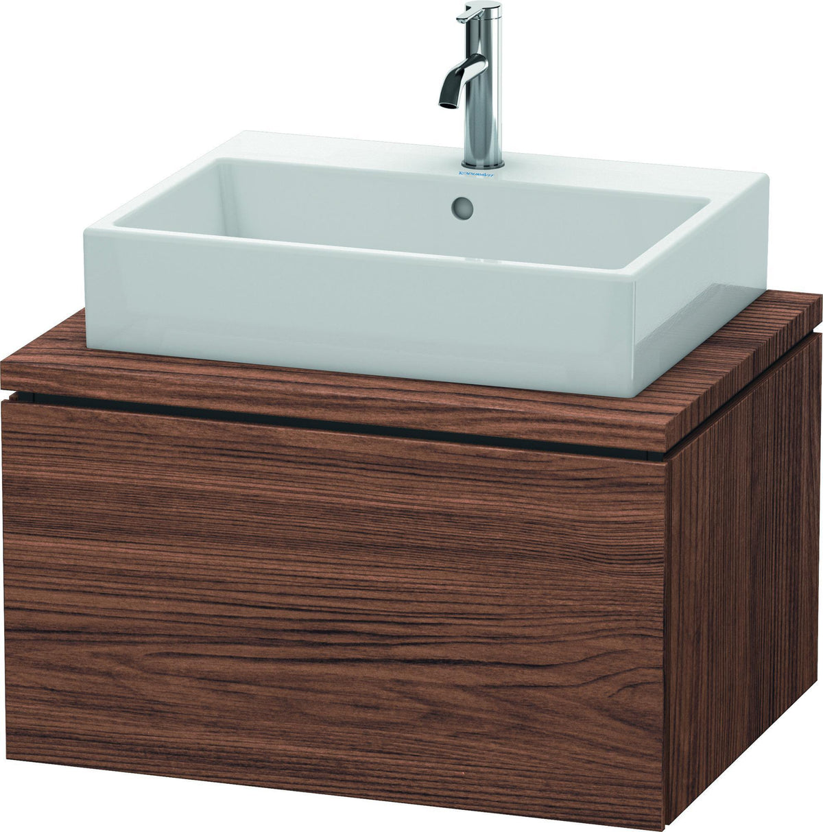 Duravit L-Cube Konsolenwaschtischunterbau 720 mm betongrau matt mit 1 Auszug und Tip-on-Technik