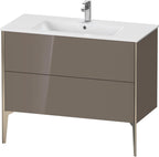 flannel grey hochglanz / Mitteldichte Faserplatte (MDF) / Ausz.champagner