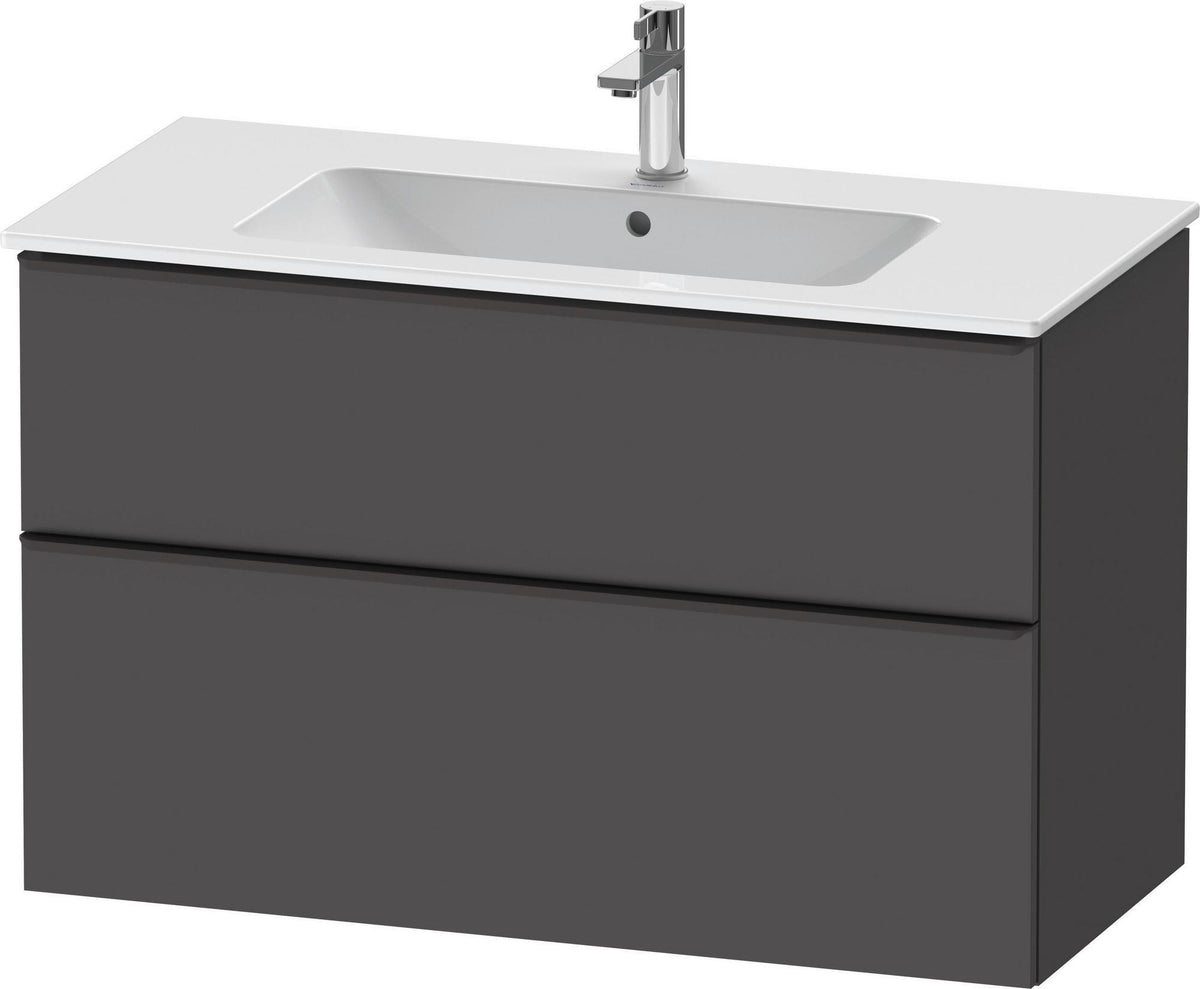 DURAVIT D-Neo Waschtischunterbau 1010 mm Eiche Schwarz mit Bronze Griff