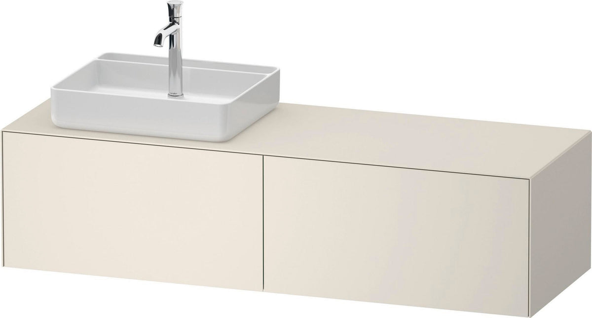 DURAVIT White Tulip Konsolen-Waschtischunterbau 1600 mm wandhängend, 2 Auszüge, weiß seidenmatt