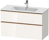 DURAVIT D-Neo Waschtischunterbau 1010 mm Eiche Schwarz mit Bronze Griff