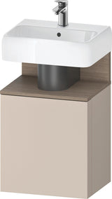 DURAVIT Qatego Waschtischunterbau 440 mm Eiche Terra Matt mit Tip-On-Technik und weißer Nische