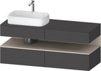 graphit matt / Nische taupe supermatt, mit Siphonausschnitt und Schürze / anthrazit