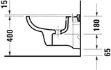Duravit Wand-Bidet D-Code 545 mm mit Überlauf, Hahnlochbank und 1 Hahnloch, weiß