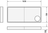 DURAVIT Starck Slimline Duschwanne 1400x750 mm Weiß Sanitäracryl mit Antislip