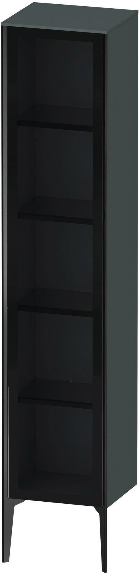 Duravit Hochschrank XViu 1770 mm Glasfront dolomiti grey hochglanz, rechts, Push-Open