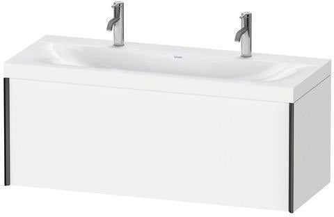 Duravit XViu Möbelwaschtischset 1200 mm mit Unterbau, 1 Hahnloch und Raumsparsiphon