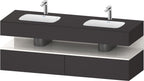 weiß / QA EWT m.Kon-WTU,1600x550x600mm,WPl:2 Ni-Bel,Graphit Superm,Ni:Weiß Hochgl,De