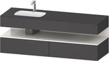 DURAVIT Qatego Studio F. A. Porsche Einbauwaschtisch mit Konsolenwaschtischunterbau 1600 mm Weiß Matt