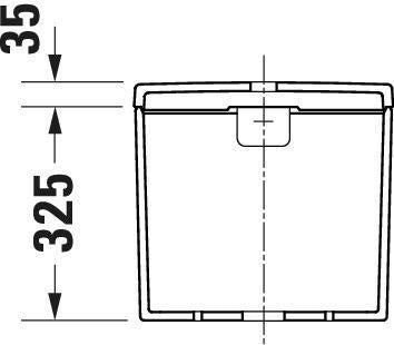 Duravit D-Neo Spülkasten Weiß mit WonderGliss, Dual Flush 6/3 L, Wasseranschluss unten links