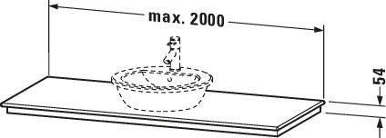 Duravit Aufsatzbecken Darling New 470 mm mit Überlauf und Hahnlochbank, geschliffen weiß