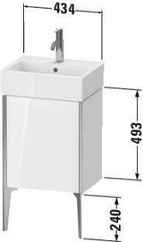 Duravit Waschtischunterbau XVIU 493x434x334 mm Pro sw ma TA li ta s-matt