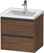 nussbaum dunkel / 2 Schubkästen / Waschtischunterbau