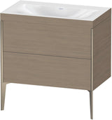 DURAVIT XViu c-bonded Waschtischset 800 mm bodenstehend mit 2 Auszügen und Tip-on Technik