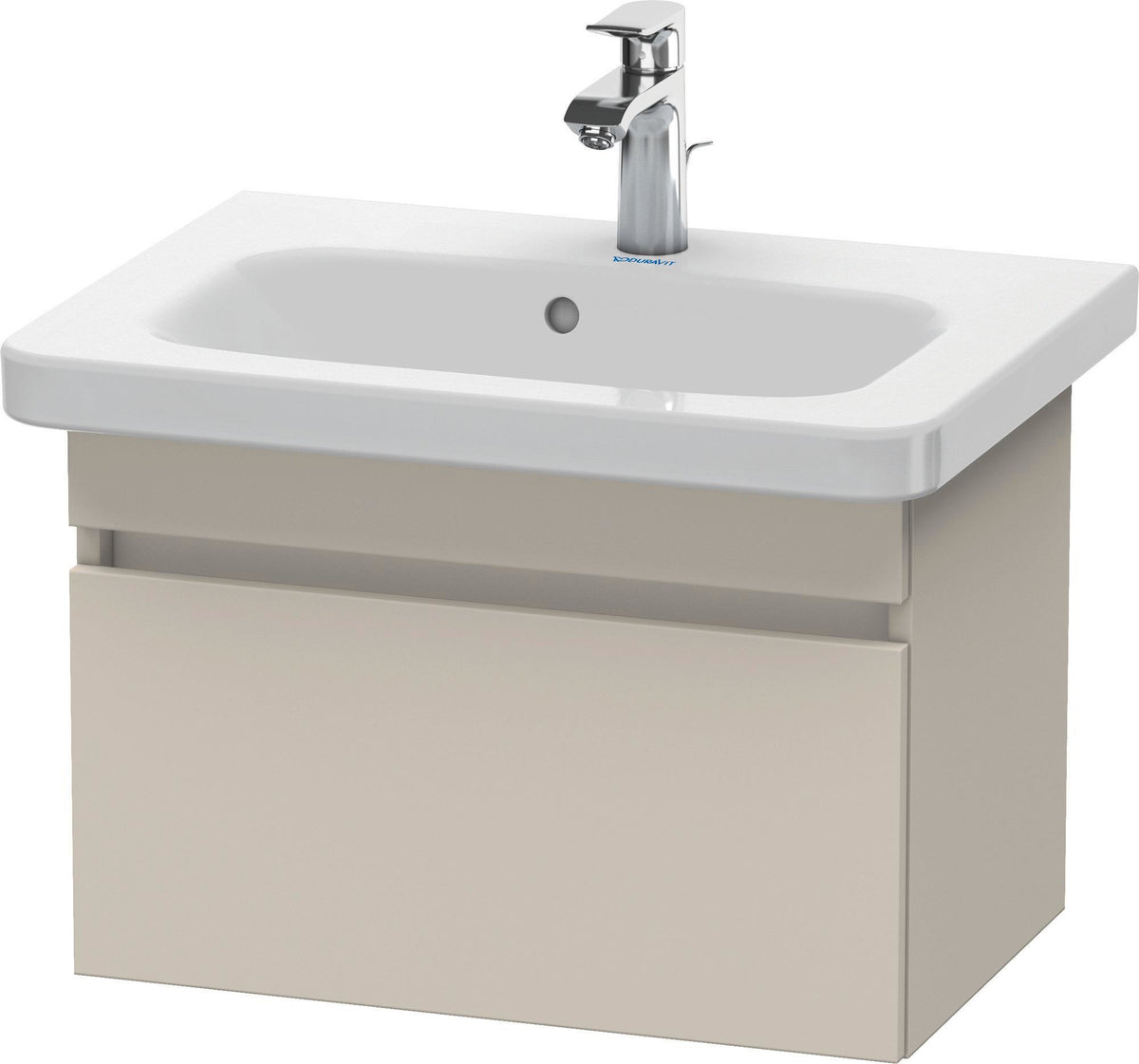 DURAVIT DuraStyle Waschtischunterbau wandhängend 580 mm betongrau matt mit Soft-Close-Auszug