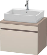 Duravit DuraStyle Konsolenwaschtischunterbau 700 mm betongrau matt mit 1 Auszug und Soft-Close