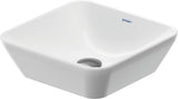 Duravit D-Neo Aufsatzbecken 400x400mm Weiß mit HygieneGlaze – Quadratisches Design