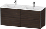 Duravit XViu Waschtischunterbau wandhängend 1280 mm, 4 Schubkästen, champagner matt/weiß matt
