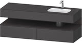 DURAVIT Qatego Einbauwaschtisch mit Konsolenwaschtischunterbau 1600 mm Weiß Matt