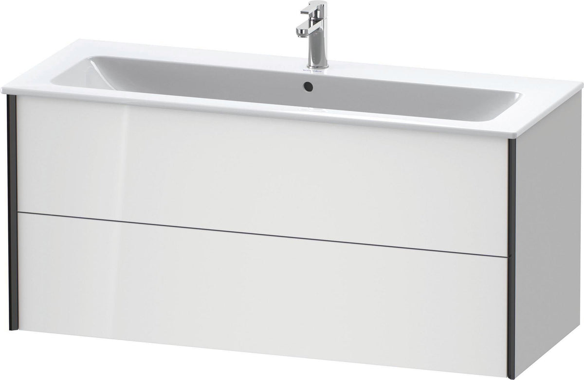 Duravit XViu Waschtischunterbau wandhängend 1210 mm, 2 Schubkästen, champagner matt/weiß matt
