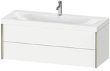 Duravit Möbelwaschtischset XViu 1200x480mm mit Unterbau, 2 Schubkästen, Ahorn mitte