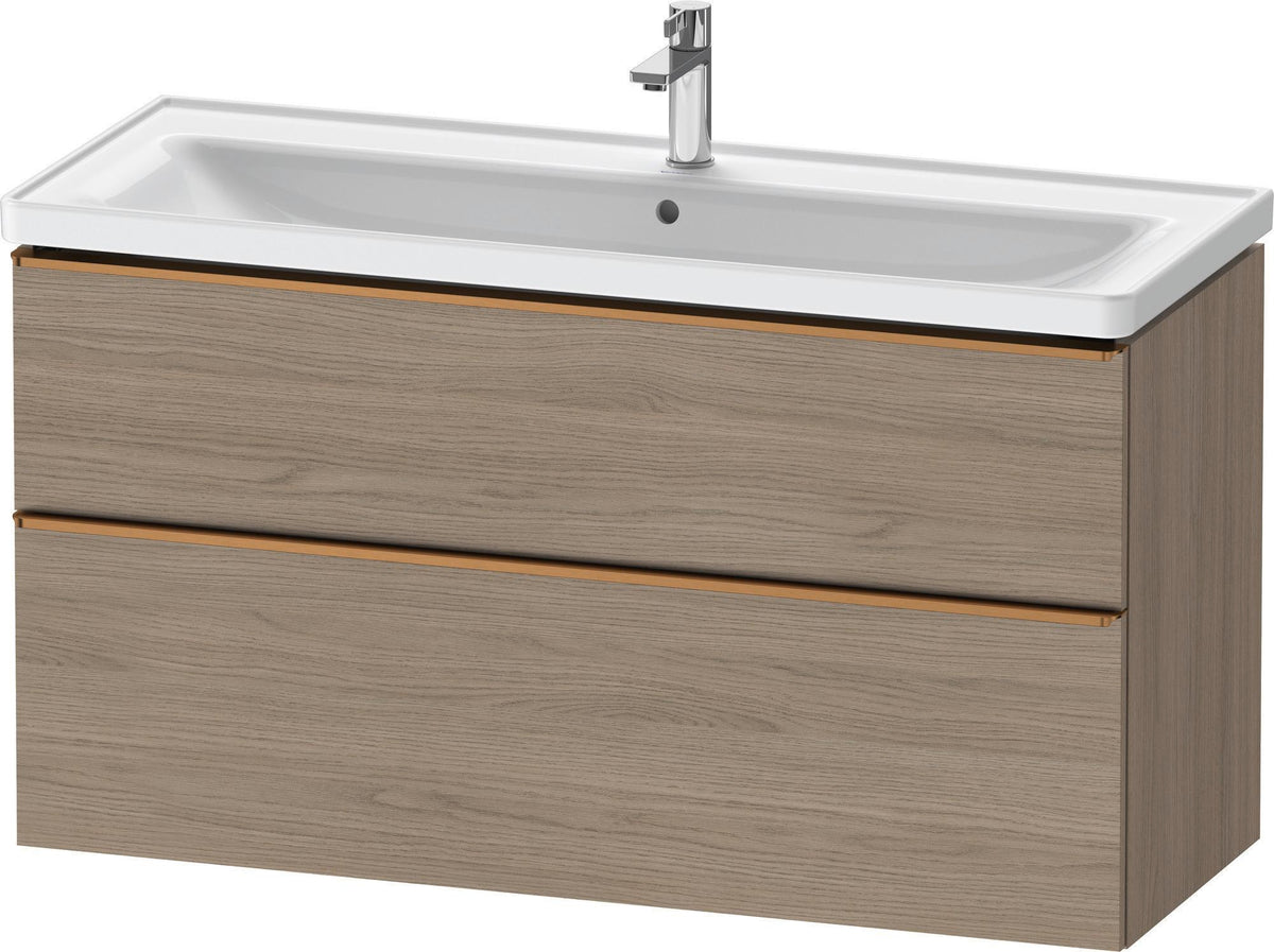 Duravit D-Neo Waschtischunterbau 1184 mm Eiche Terra Matt mit 1 Auszug und Soft-Close