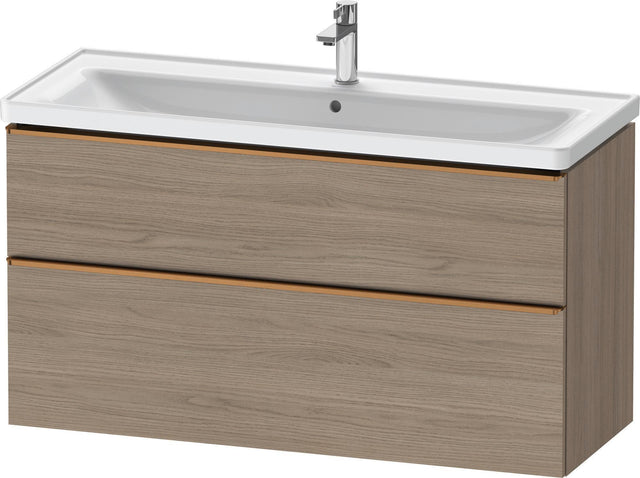 Duravit D-Neo Waschtischunterbau 1184 mm Eiche Terra Matt mit 1 Auszug und Soft-Close