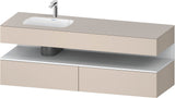DURAVIT Qatego Studio F. A. Porsche Einbauwaschtisch mit Konsolenwaschtischunterbau 1600 mm Weiß Matt
