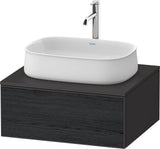 DURAVIT Zencha Konsolen-Waschtischunterbau 650 mm Eiche Anthrazit mit 1 Auszug und Push-Open